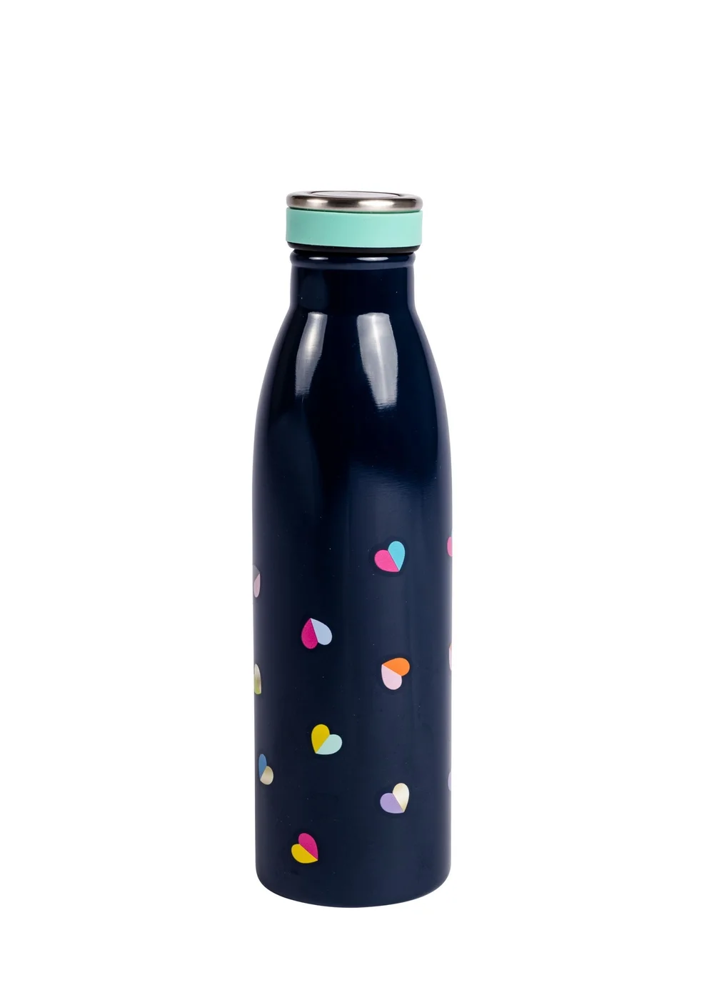 Beau & Elliot Navy Mini Confetti Stainless Steel Drinks Bottle (500ml) - One Size Image 1