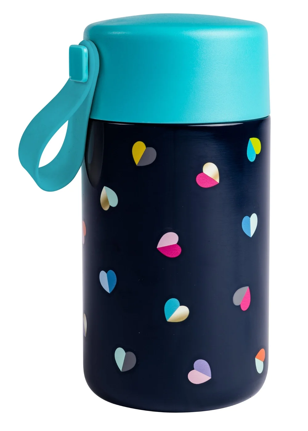 Beau & Elliot Navy Mini Confetti Lunch Food Flask (500ml) - One Size Image 1
