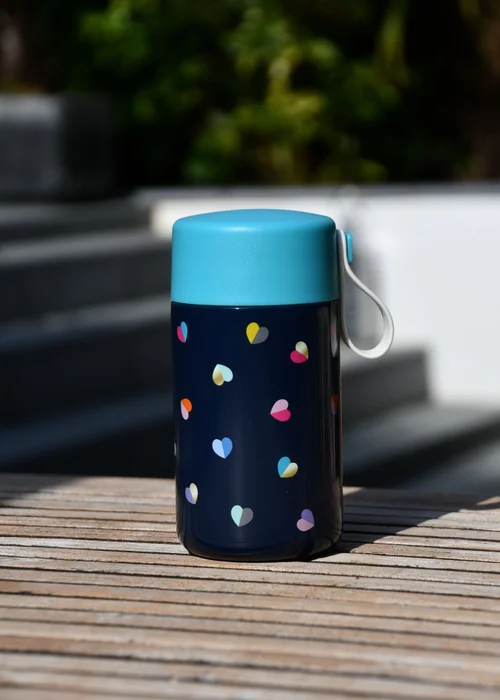 Beau & Elliot Navy Mini Confetti Lunch Food Flask (500ml) - One Size Image 3