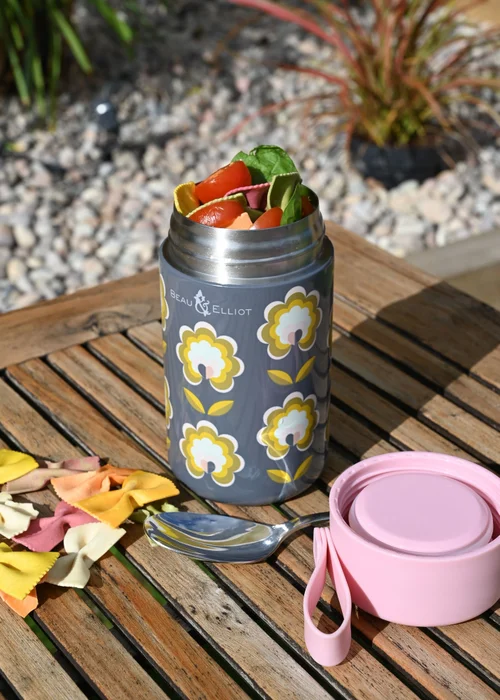 Beau & Elliot Grey Boho Food Flask (500ml) - One Size Image 2