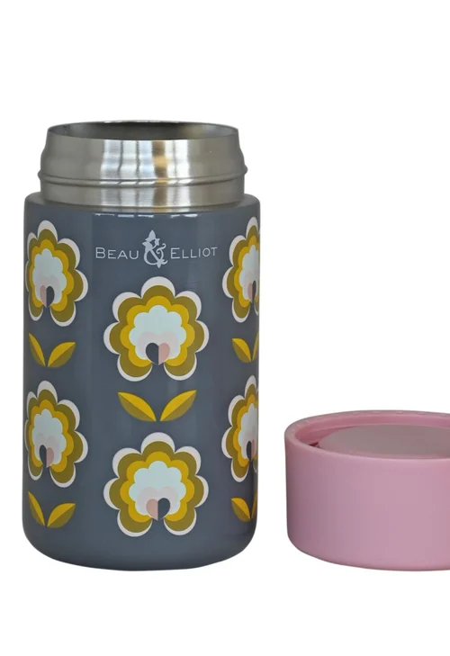 Beau & Elliot Grey Boho Food Flask (500ml) - One Size Image 3