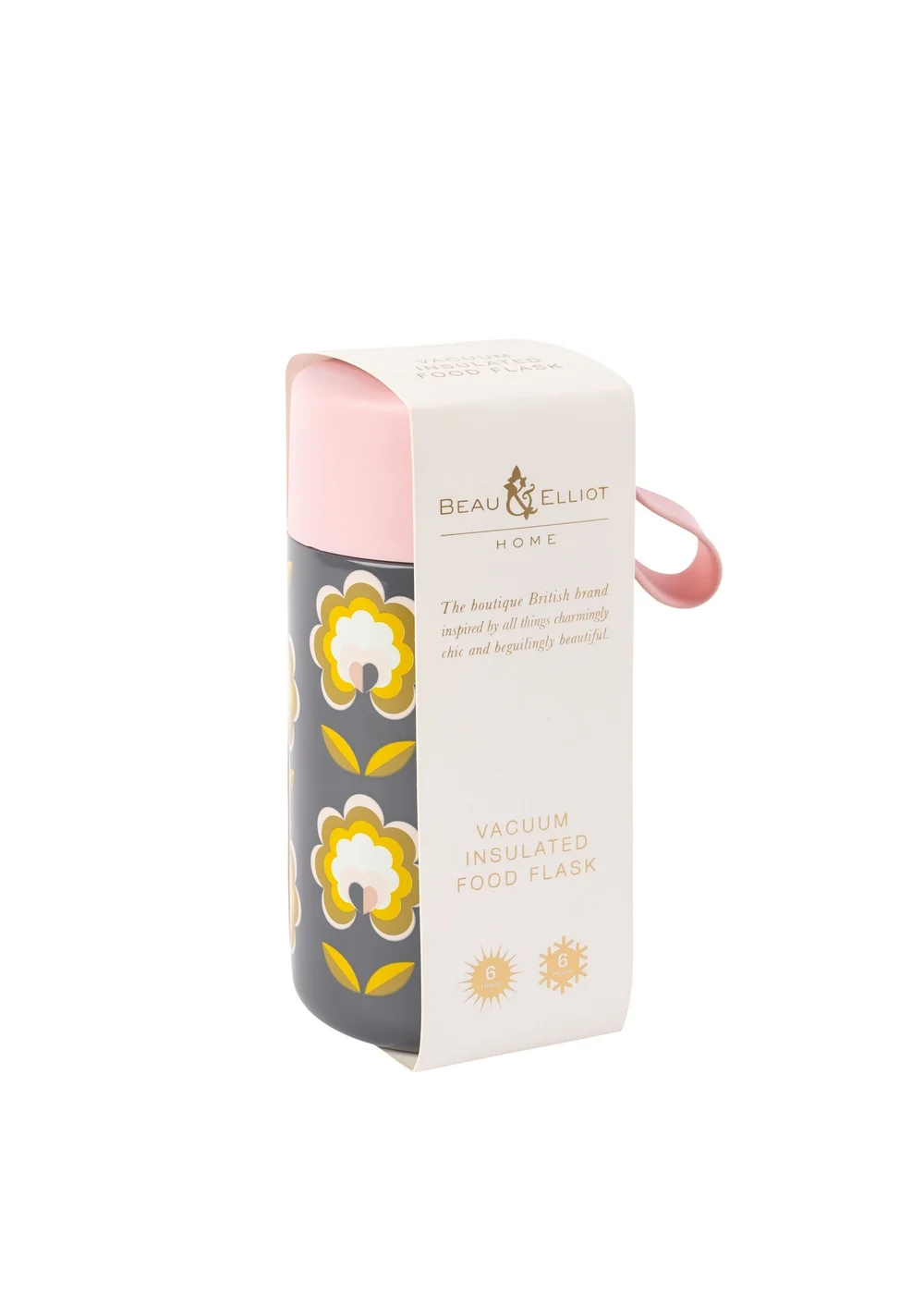 Beau & Elliot Grey Boho Food Flask (500ml) - One Size Image 4