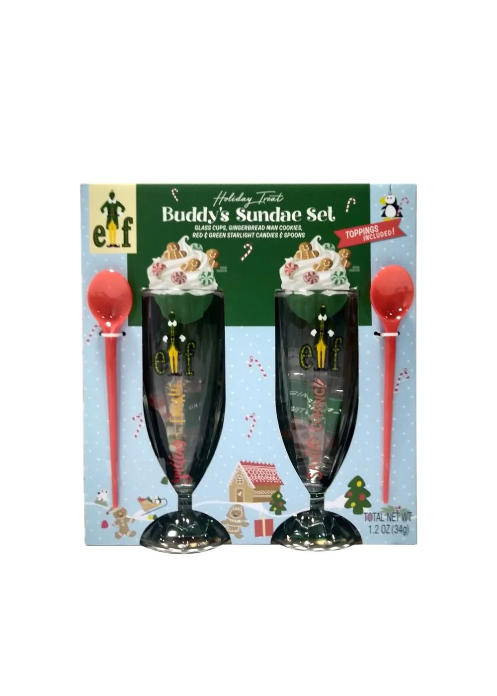 Elf Green Ice Cream Sundae Set - One Size Image 1
