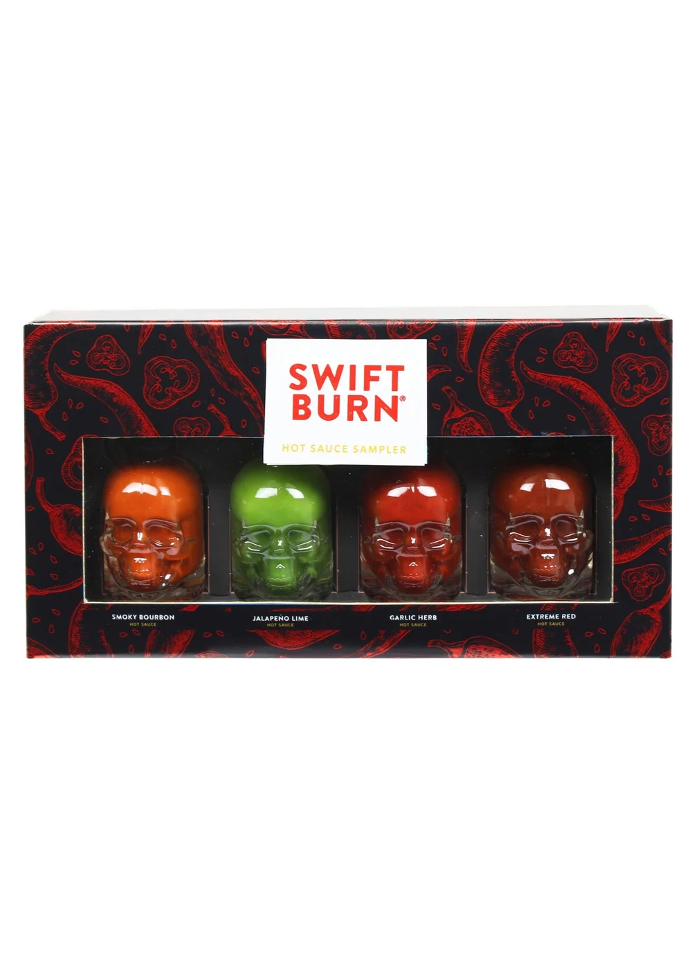 Modern Gourmet Red Swift Burn Skull Hot Sauce Sampler 4 Pack - One Size Image 1