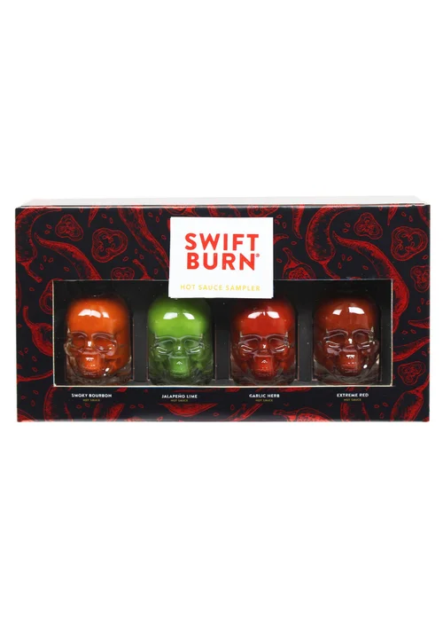 Modern Gourmet Red Swift Burn Skull Hot Sauce Sampler 4 Pack - One Size Image 1