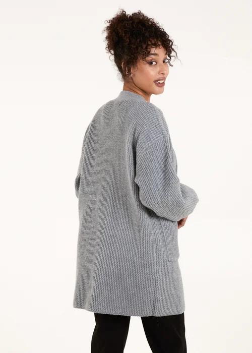 Blue Vanilla Grey Knit Two Pocket Cardigan - S/M Image 2