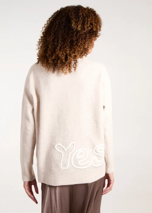 Blue Vanilla Beige Oui Embroidery Jumper - S/M Image 2