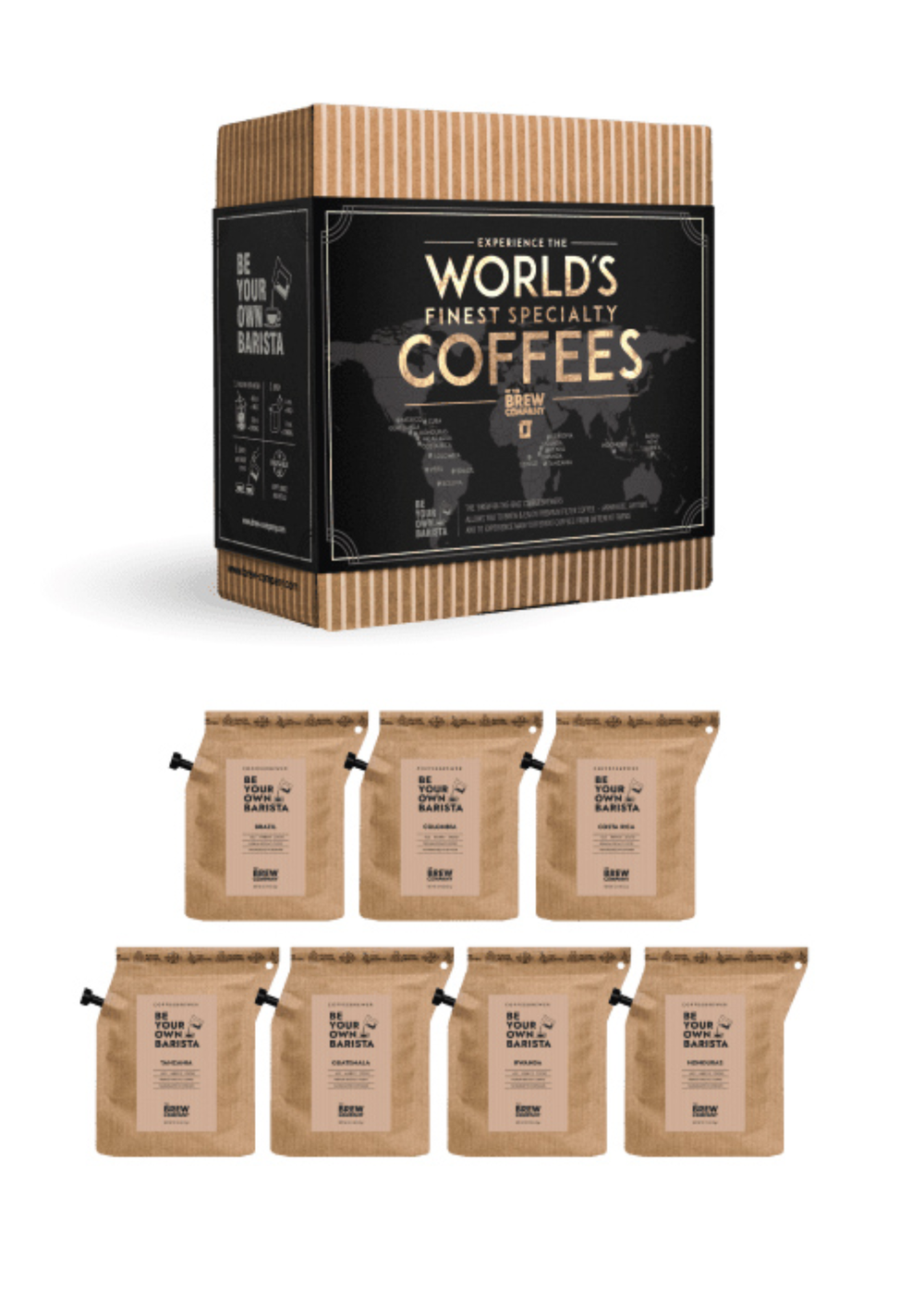 The Brew Company Black World's Finest Coffees Gift Box 7 Pack - One Size Image 1