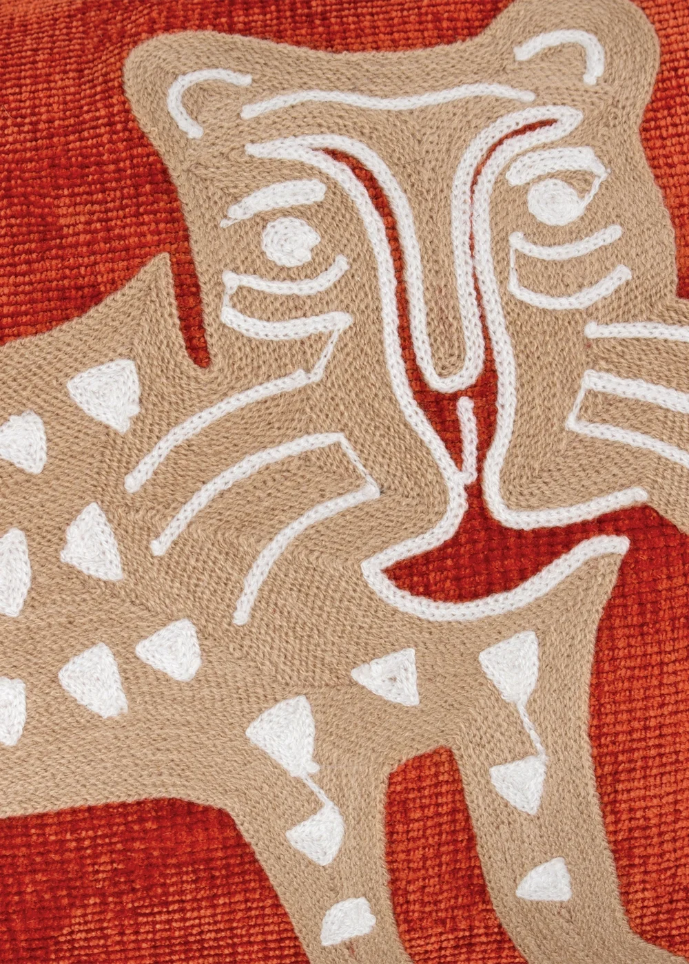 Wylder Dynasty Leopard Embroidered Chenille Filled Cushion (30cm x 50cm) - One Size Image 4