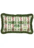 furn. Feeoni Home Sweet Home Embroidered Cotton Filled Cushion (30cm x 50cm) - One Size Image 1