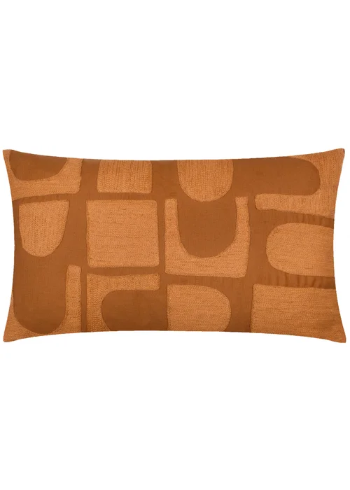 Hoem Hallam Embroidered Cotton Filled Cushion (30cm x 50cm) - One Size Image 1