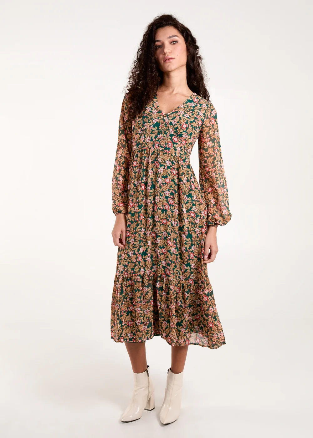 Blue Vanilla Green Button Through Midi Dress - 8 Image 4