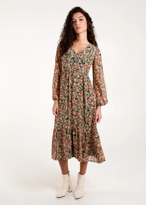 Blue Vanilla Green Button Through Midi Dress - 8 Image 4
