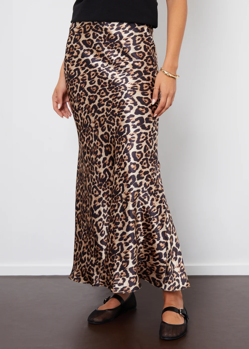 Threadbare Tan Ariel Satin Maxi Slip Skirt - Size 8 Image 2