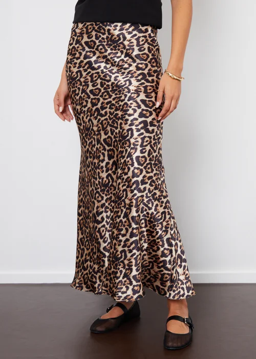 Threadbare Tan Ariel Satin Maxi Slip Skirt - Size 8 Image 2