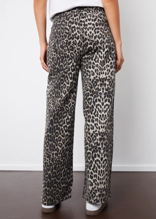 Threadbare Brown Soleil Printed Wide Leg Denim Jeans - 8 Image 2