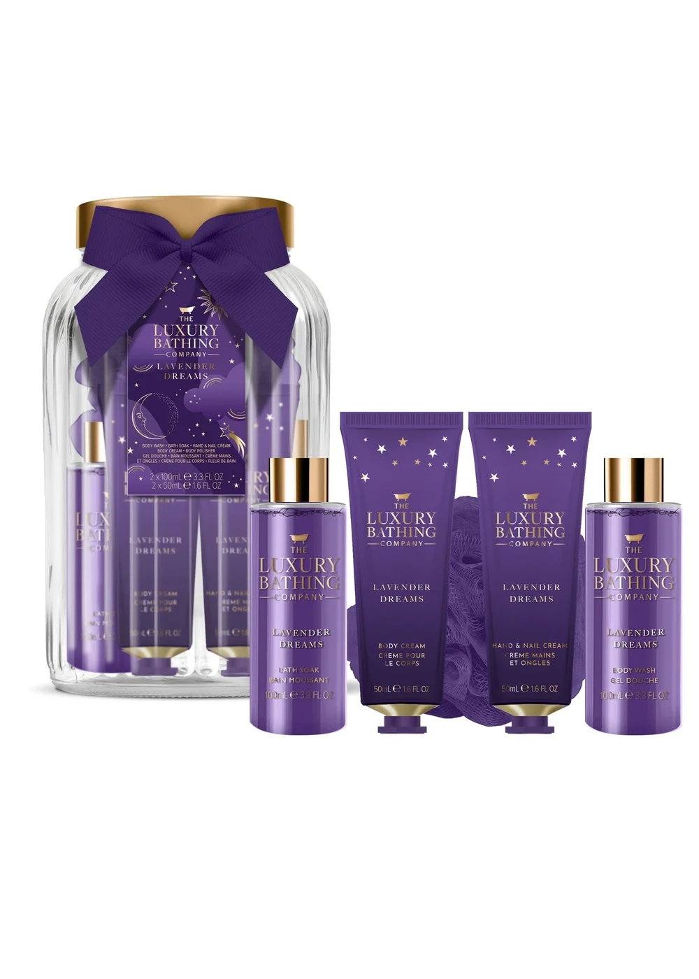 The Luxury Bathing Company Purple Silent Night Glass Jar - One Size Image 1