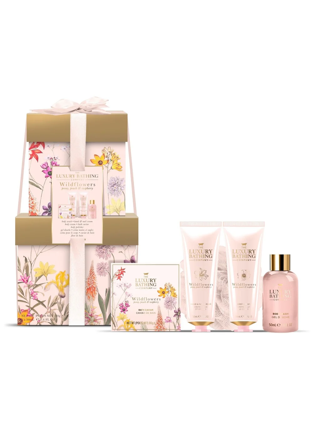 The Luxury Bathing Company Pastel Pink Complete Collection Stack Set - One Size Image 1