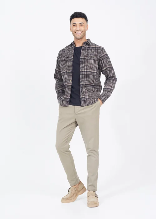 Brave Soul Black Cotton Blend Long Sleeve Check Shirt - S Image 4