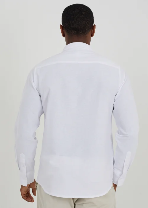 Brave Soul White Cotton Long Sleeve Oxford Shirt - 2XL Image 2
