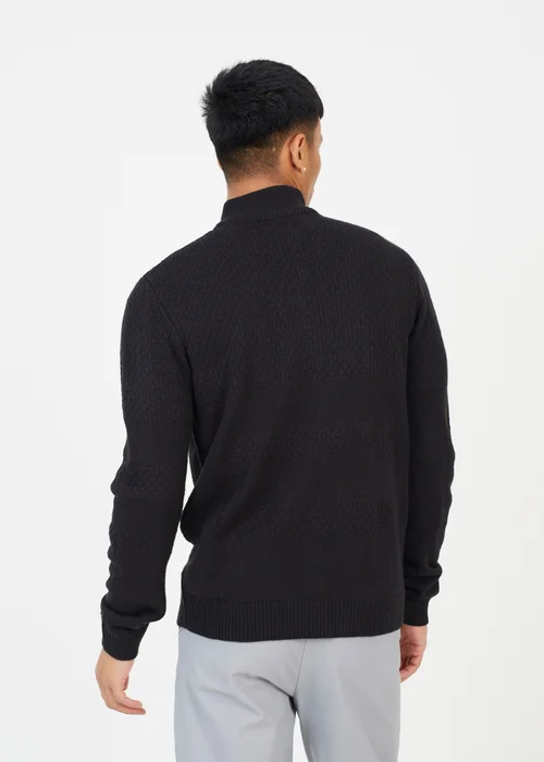 Brave Soul Black Zip Through Funnel Neck Knit Cardigan - S Image 2