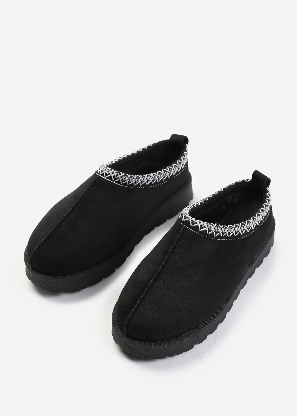 Where's That From Pine Black Faux-Faux Suede Fur Lining Slipper Boots - 8 Image 3