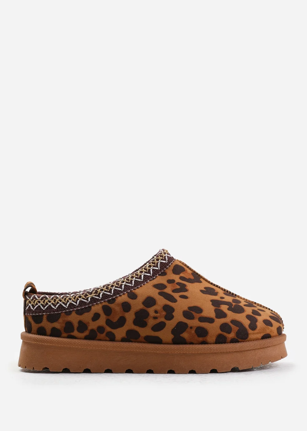 Where's That From Pine Leopard Faux-Faux Suede Fur Lining Slipper Boots - 4 Image 2