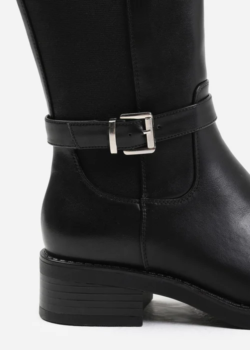 Where's That From Micah Black Stretch Wide-Calf Knee High Boots - 4 Image 4