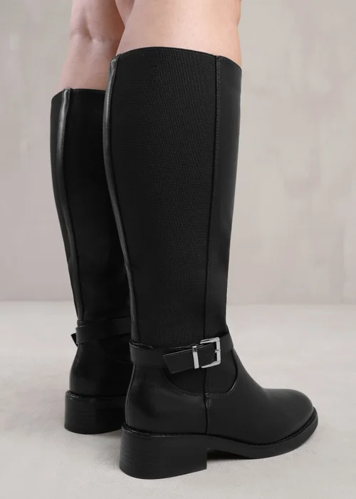 Where's That From Micah Black Stretch Wide-Calf Knee High Boots - 4 Image 3