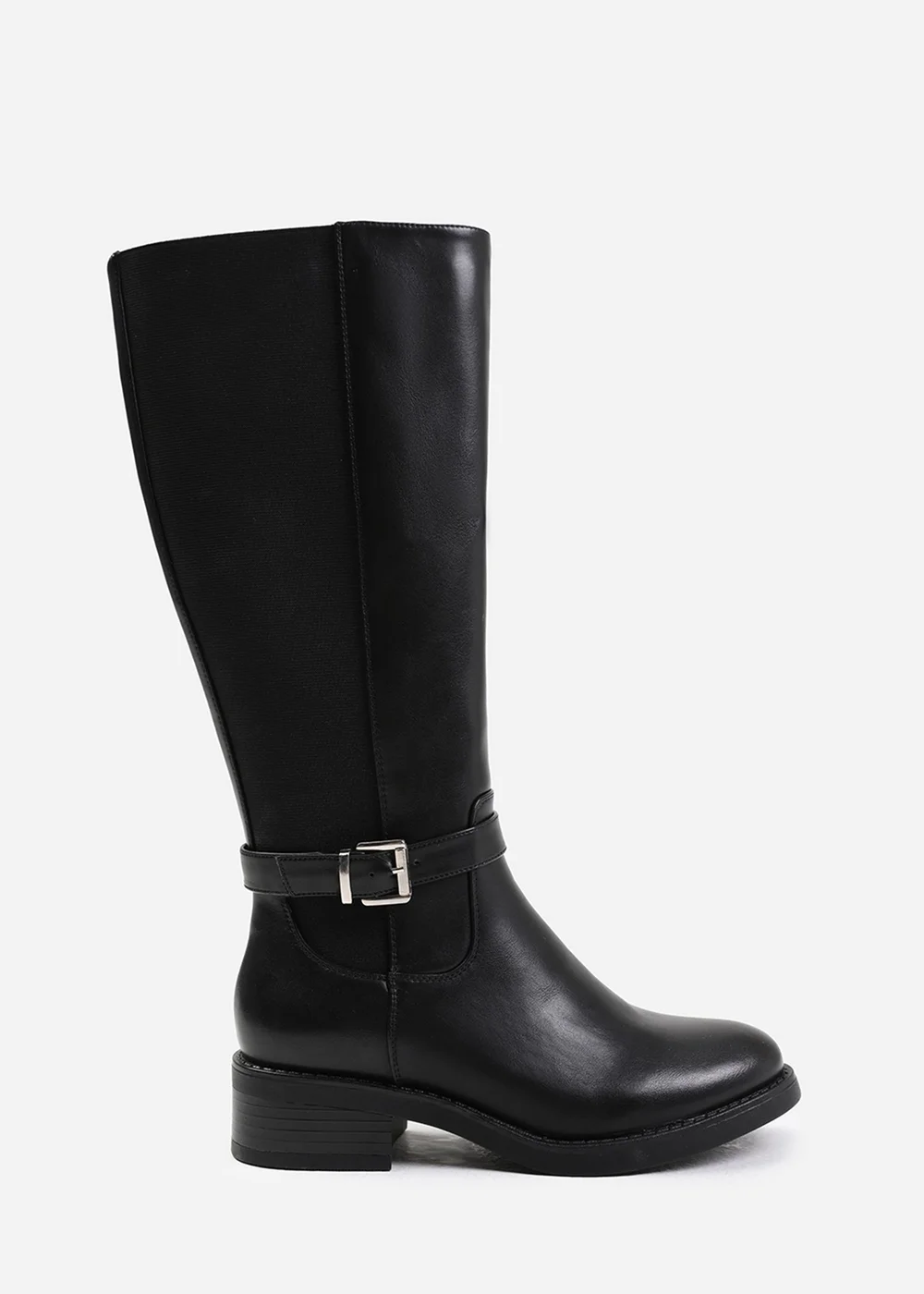 Where's That From Micah Black Stretch Wide-Calf Knee High Boots - 4 Image 2