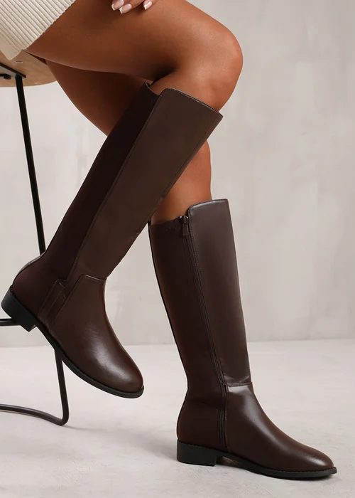 Where's That From Parker Dark Brown Knee High Boots - 6 Image 1
