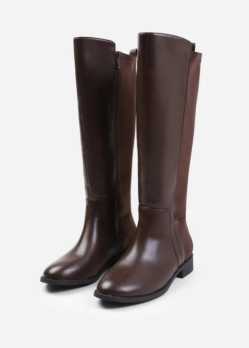 Where's That From Parker Dark Brown Knee High Boots - 6 Image 4