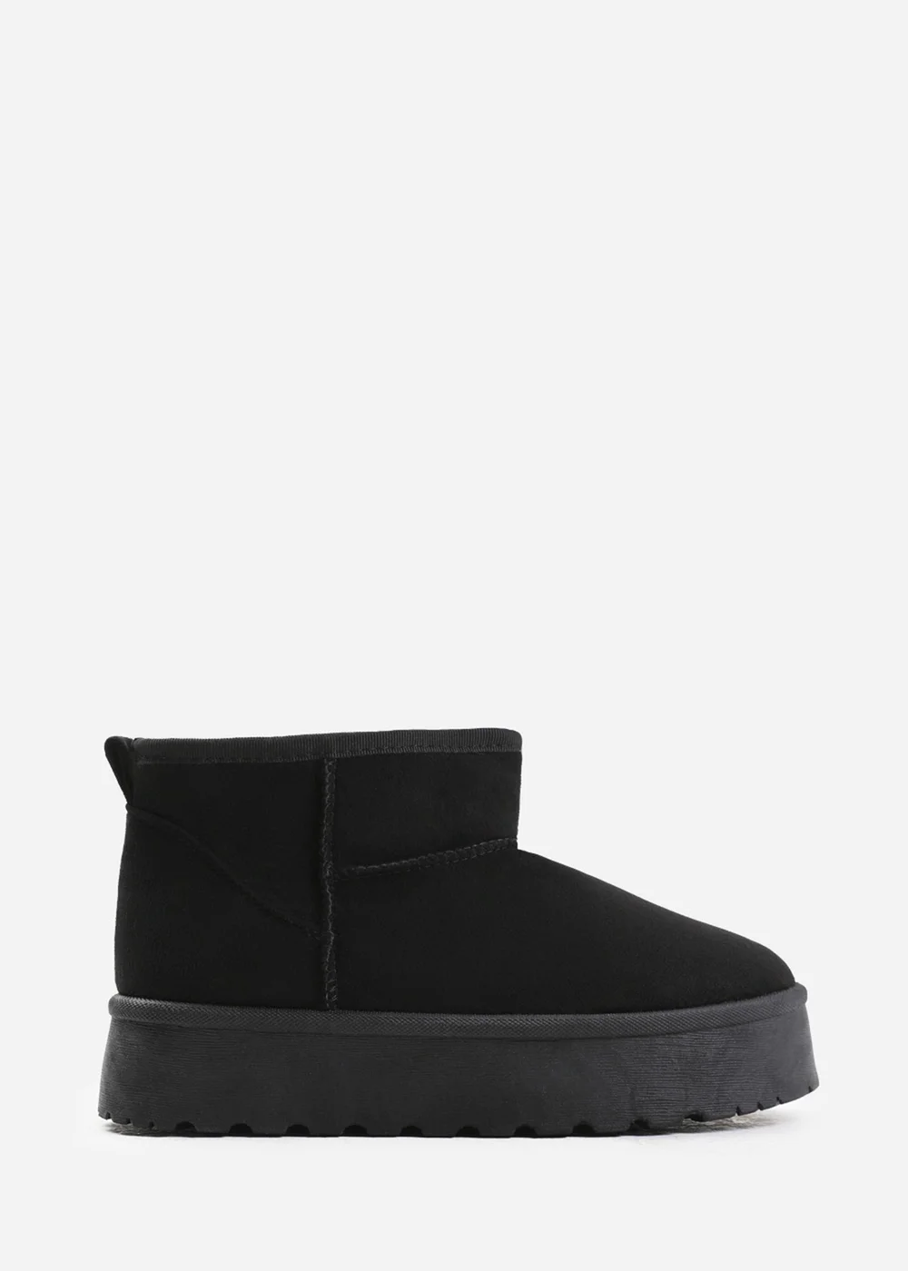 Where's That From Zyla Black Faux-Suede Fur Lining Slipper Boots - 3 Image 2