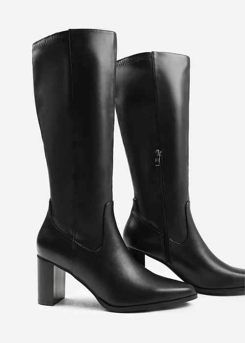 Where's That From Hawthorn Black Stretch Wide Calf Knee-High Boots - 3 Image 4
