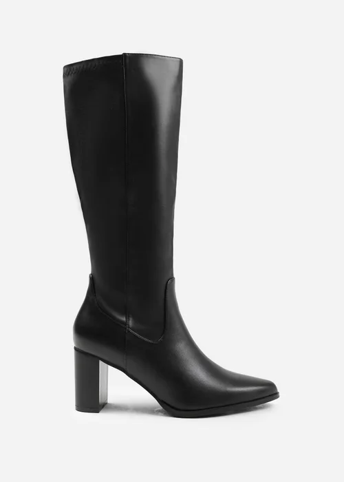 Where's That From Hawthorn Black Block Heel Knee High Boots - 4 Image 1