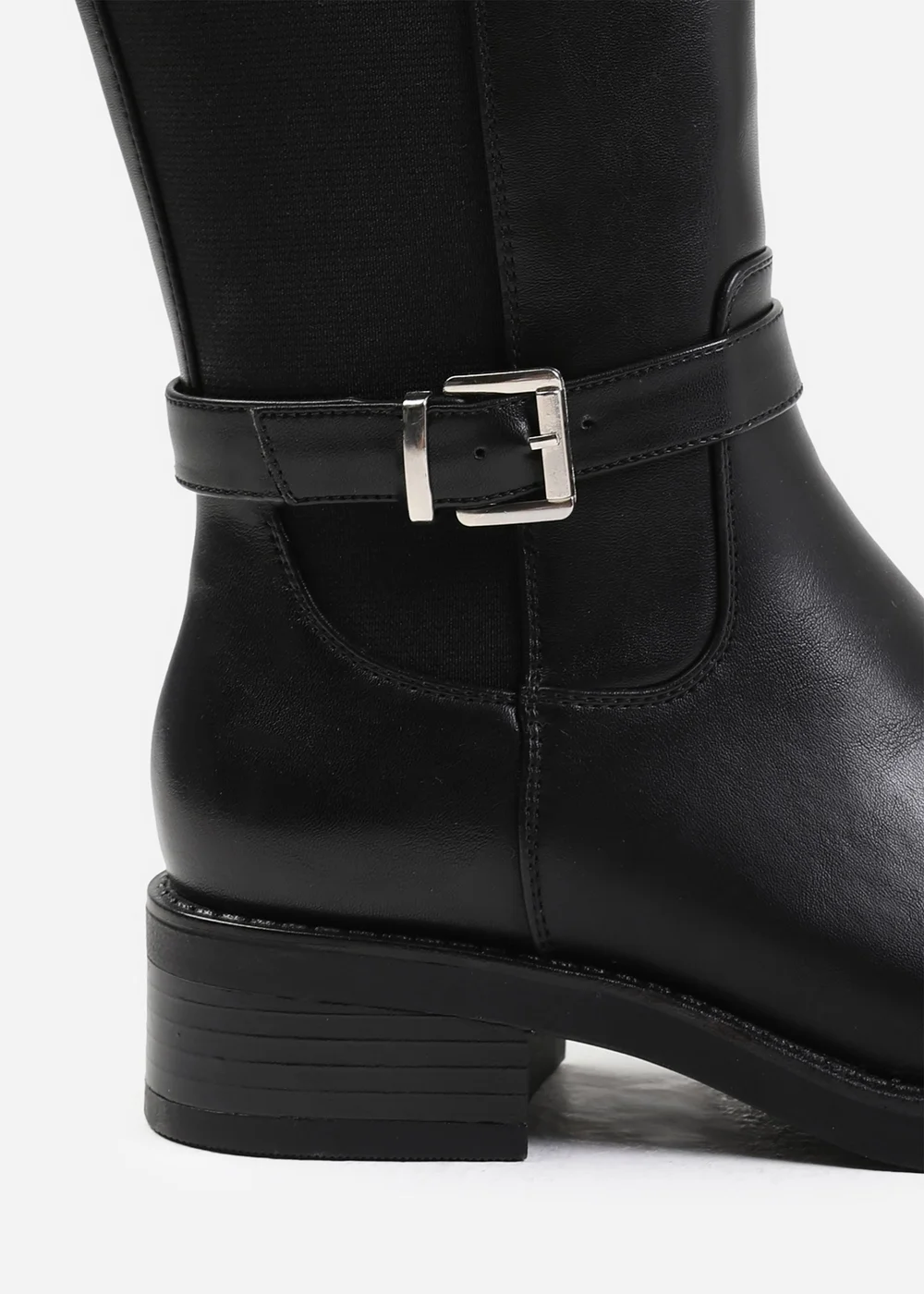 Where's That From Micah Black Buckle Detail Knee High Boots - 7 Image 3