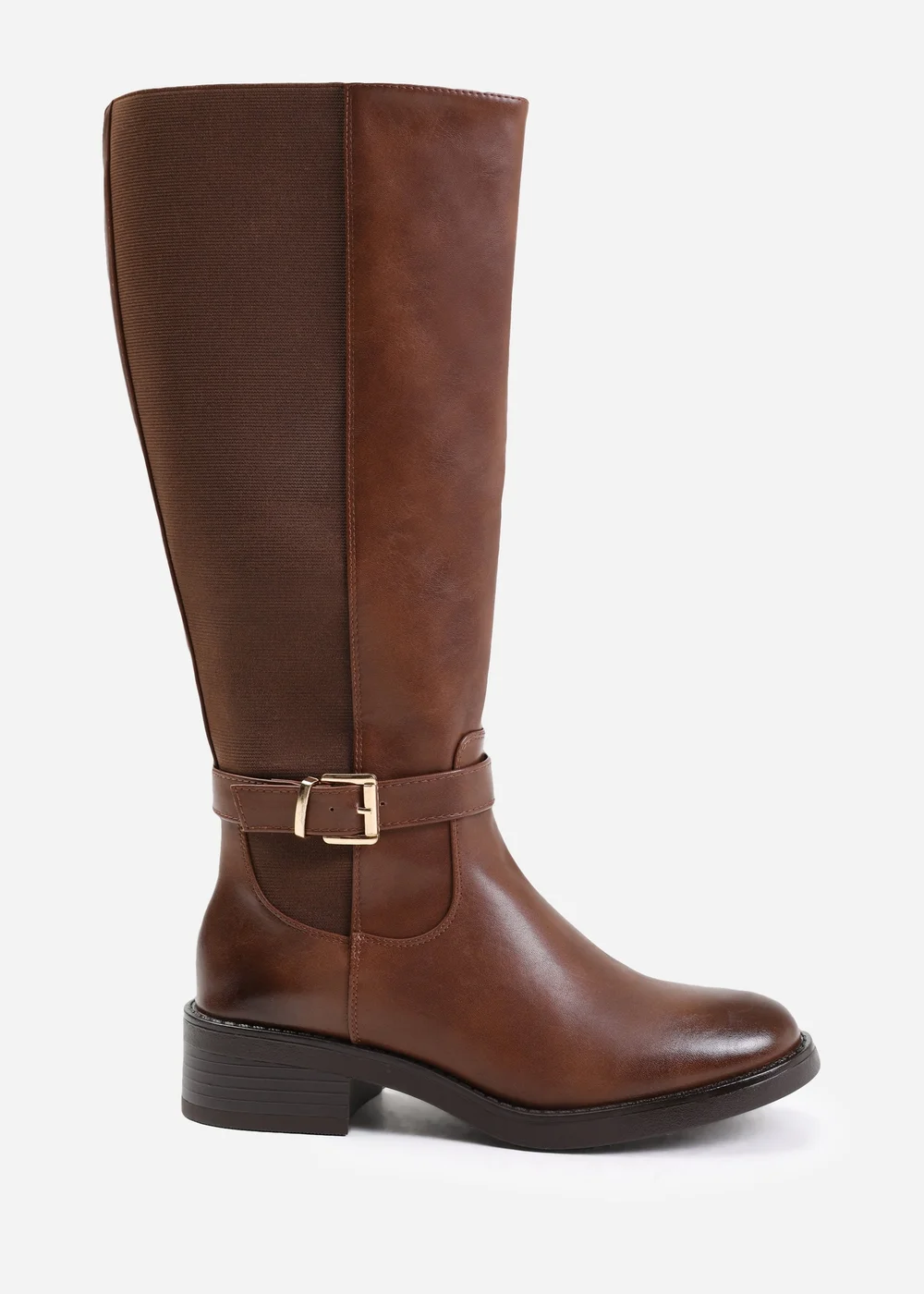 Where's That From Micah Brown Buckle Detail Knee High Boots - 6 Image 2