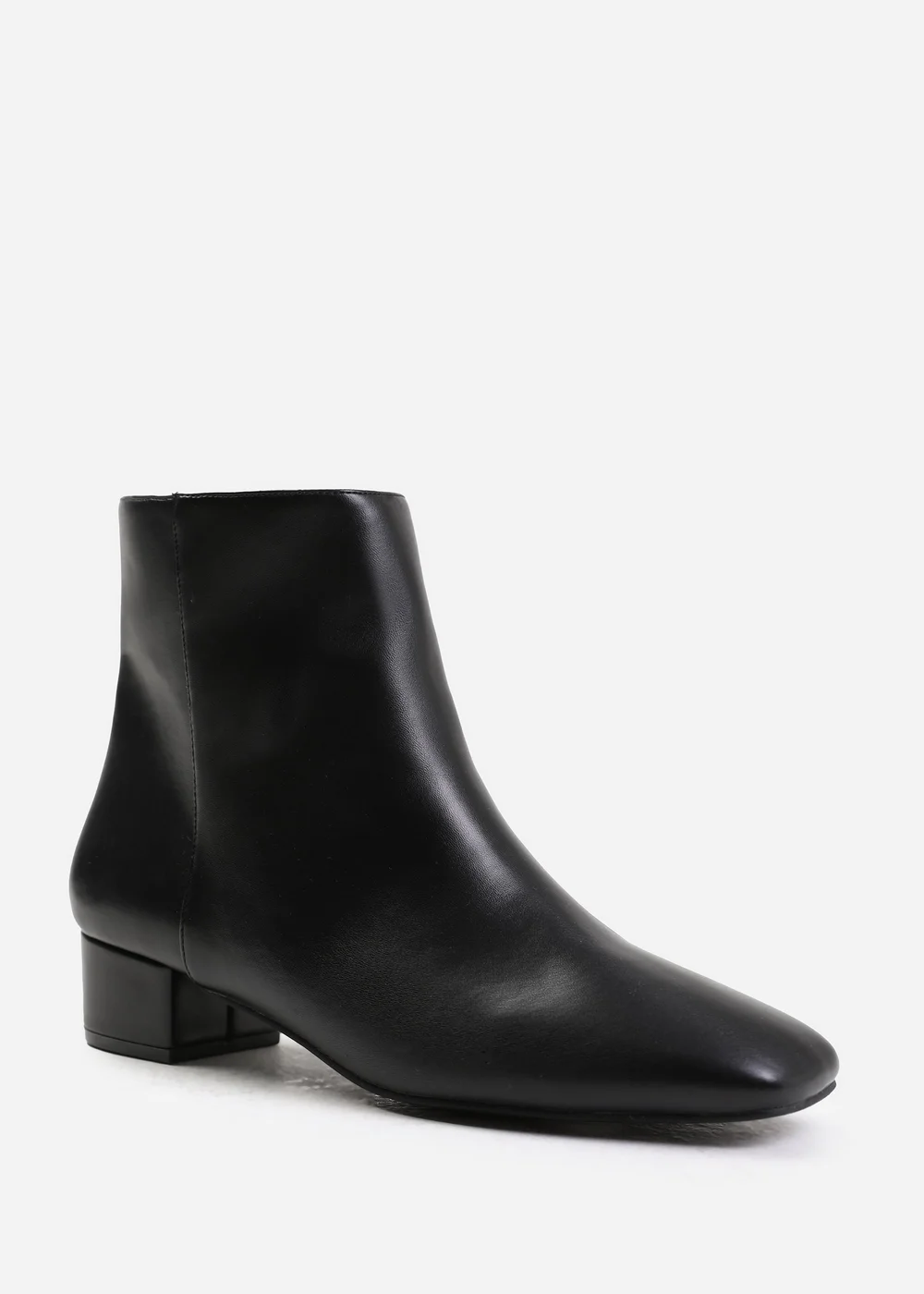 Where's That From Philadelphia Black Pu Block Heel Ankle Boots - 6 Image 2