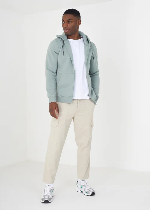 Brave Soul Green Zip Through Hoody - S Image 3