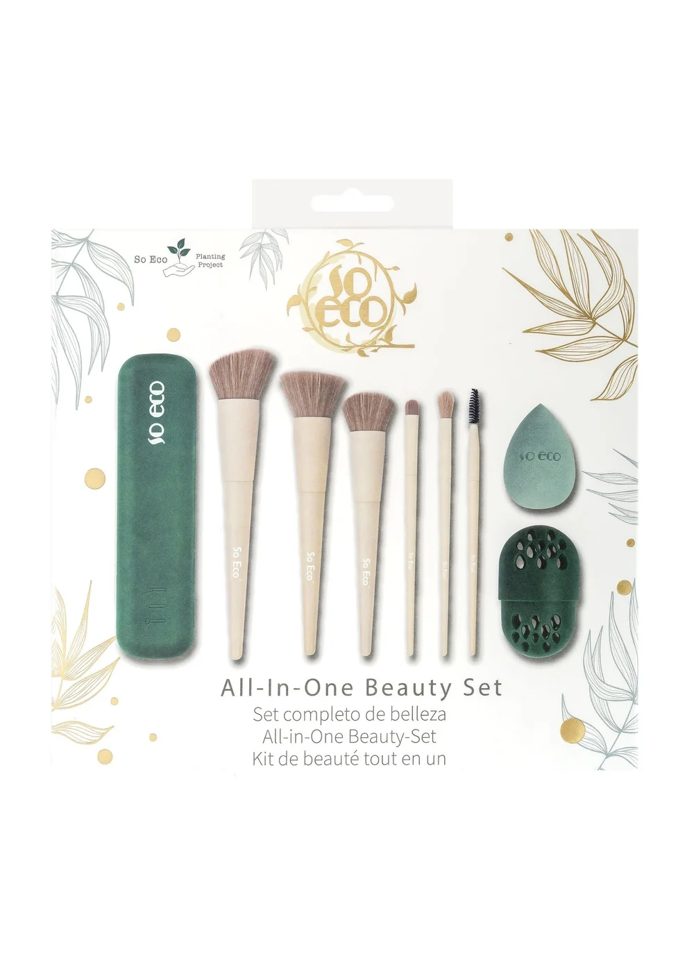 So Eco Dark Green Makeup Tool Set & Case - One Size Image 2