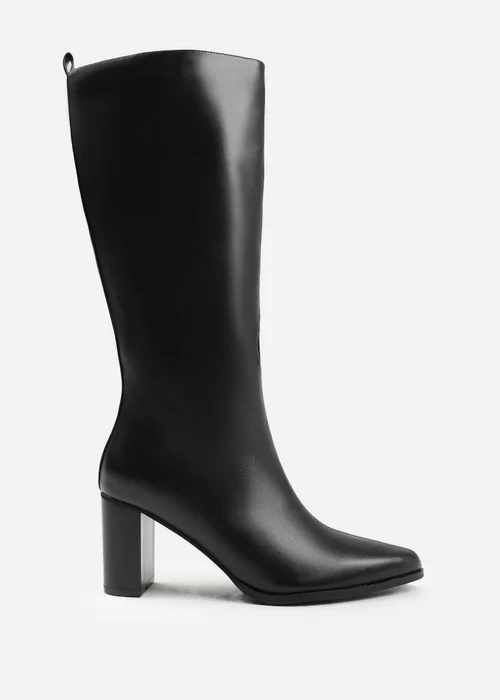 Where's That From Elder Black Block Heel Knee High Boots - 3 Image 2