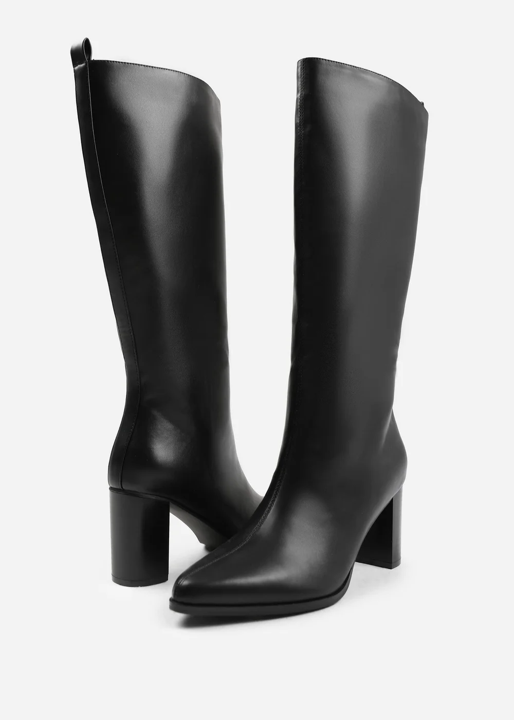 Where's That From Elder Black Block Heel Knee High Boots - 3 Image 3