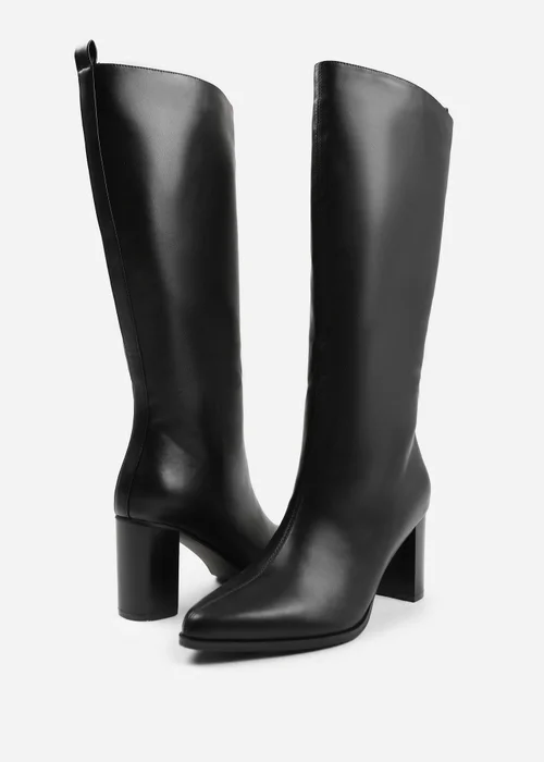 Where's That From Elder Black Block Heel Knee High Boots - 3 Image 3