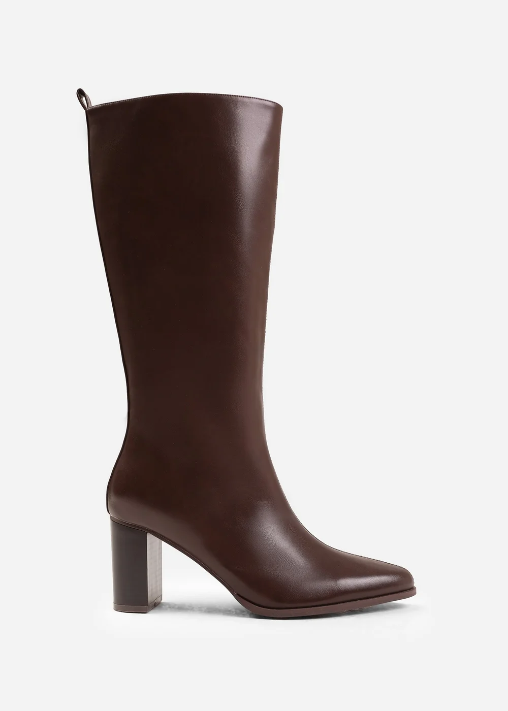 Where's That From Elder Brown Block Heel Knee High Boots - 8 Image 2