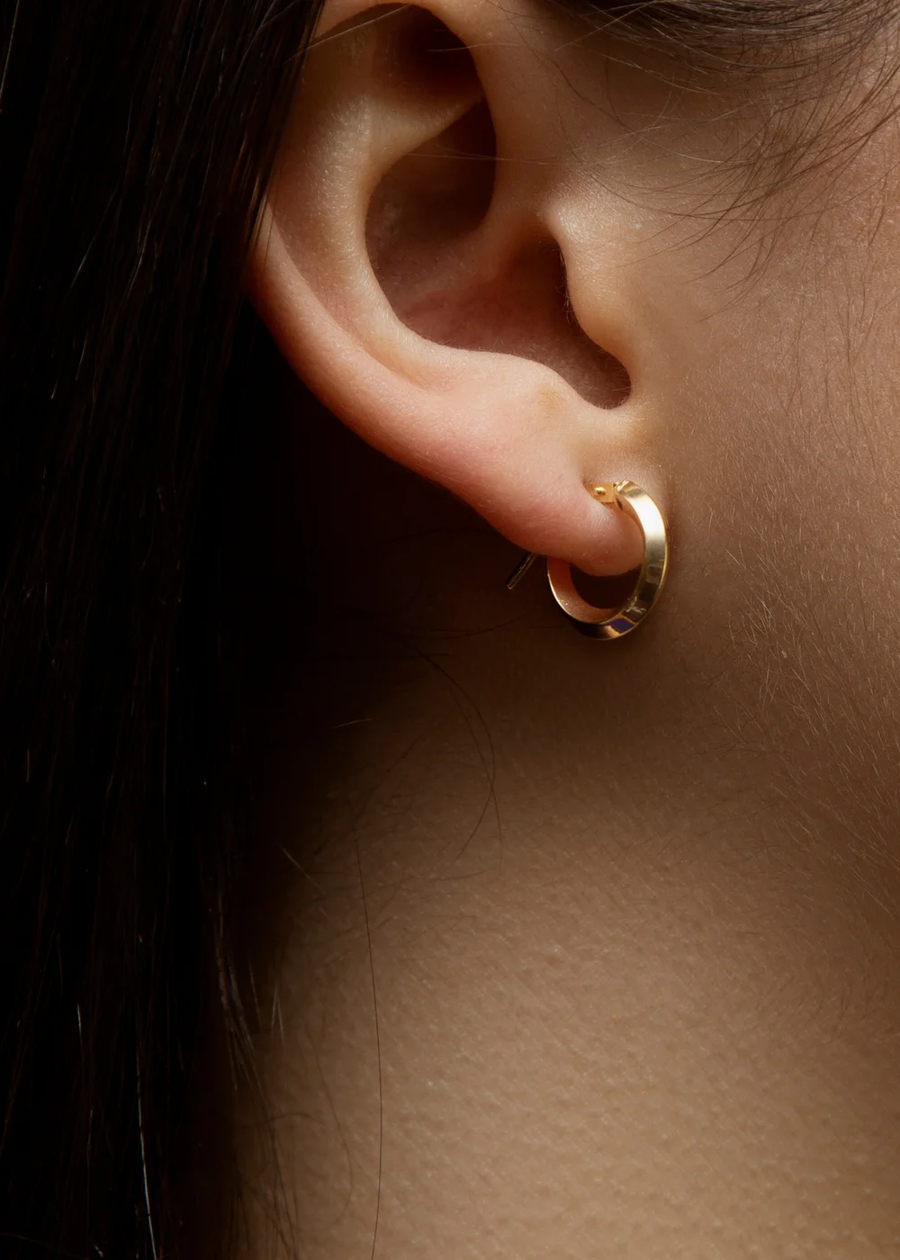 Golden Moments 9ct Yellow Gold Polished Hoop Creole Earrings - One Size Image 3