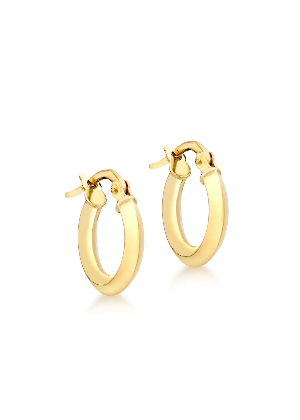 Golden Moments 9ct Yellow Gold Polished Hoop Creole Earrings - One Size Image 1