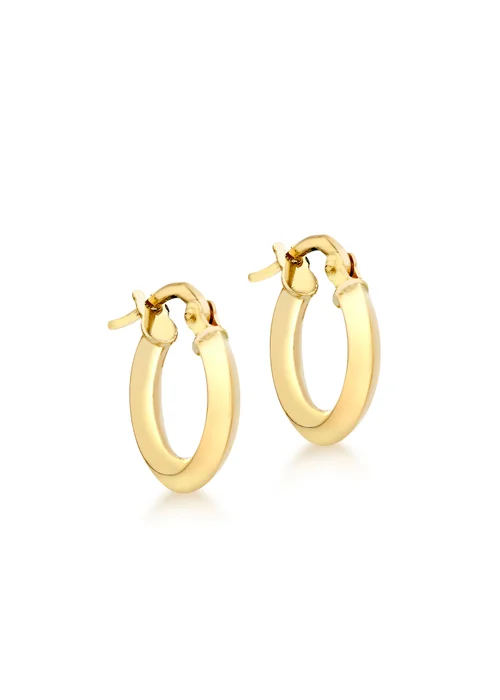 Golden Moments 9ct Yellow Gold Polished Hoop Creole Earrings - One Size Image 1
