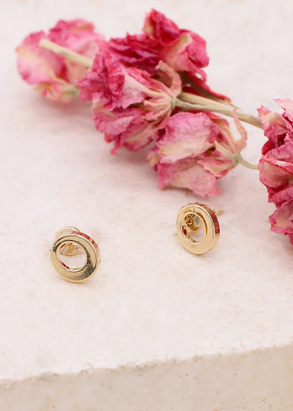Golden Moments 9ct Yellow Gold Round Stud Earrings - One Size Image 2