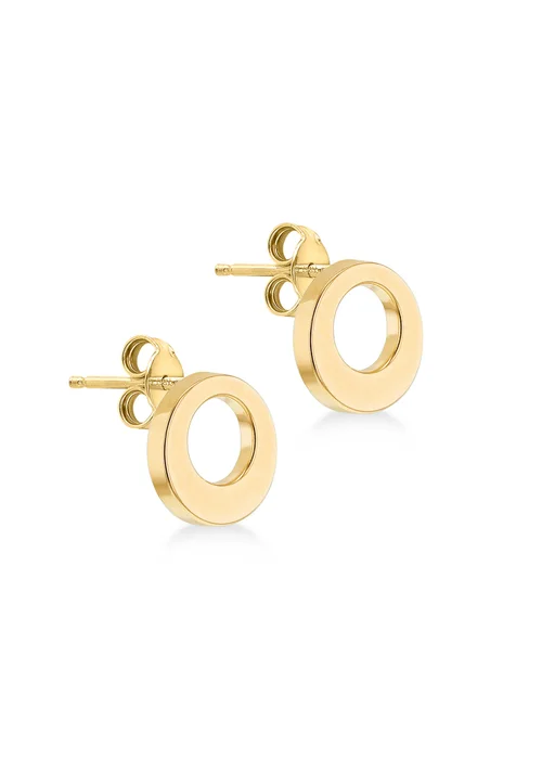 Golden Moments 9ct Yellow Gold Round Stud Earrings - One Size Image 1