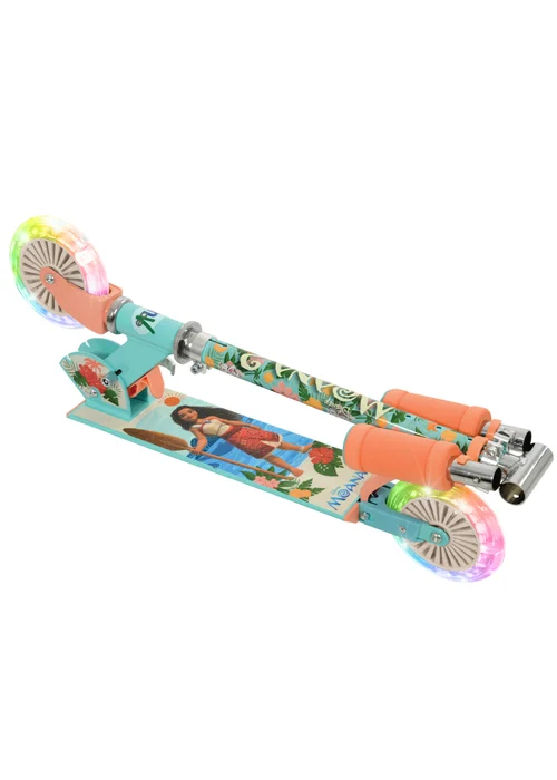 Disney Moana Folding Inline Scooter with Light Up Wheels - One Size Image 3